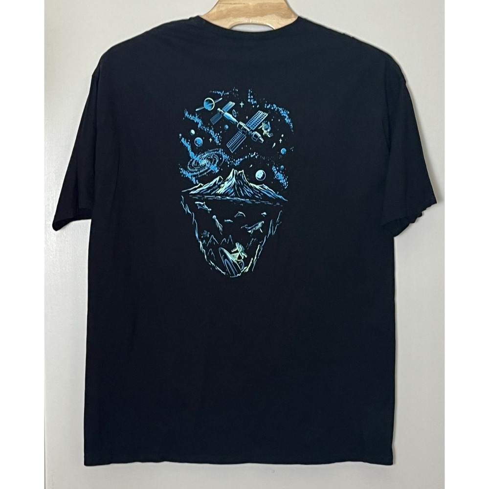 Cove USA T-Shirt Men's 3XL Black Crash Landing Graphic‎ Tee Travis Scott Music